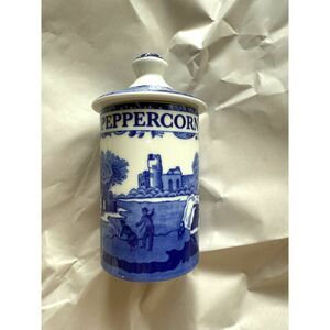 Spode Blue Italian Peppercorn Spice Jar NEW
